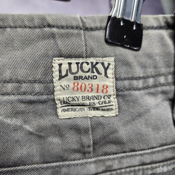 Lucky Brand Shorts Mens 33 Gray Cargo Utility Pockets Drawstring 80318 Summer - Picture 4 of 15
